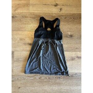 Lululemon Womens Black Gray Sleeveless Workout Tank Top Size 6